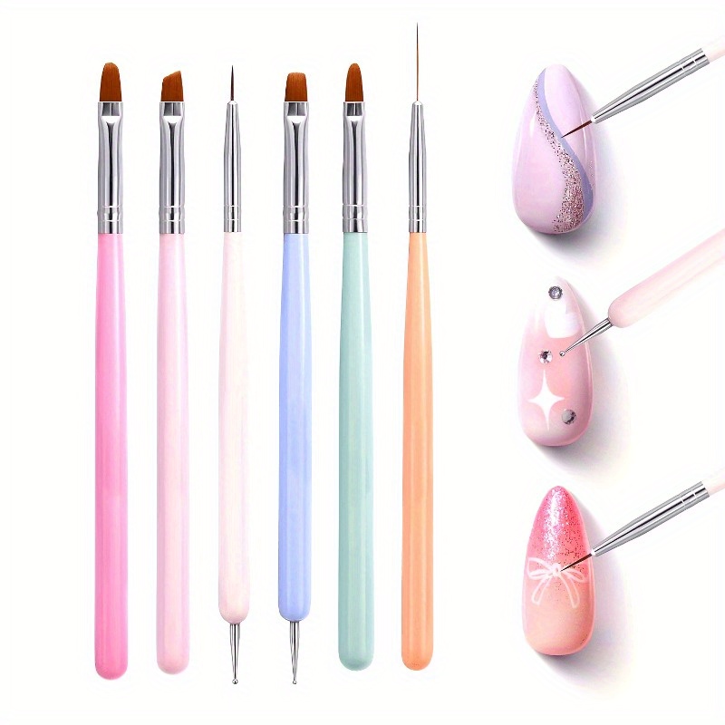 Set di 6 Pennelli per Nail Art - Wood Chisel Set recensione e prezzo